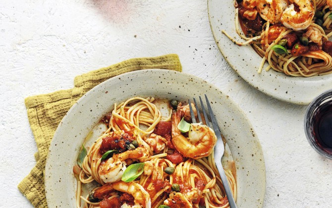 Recept Linguine met garnalen en kappertjes Grand'Italia